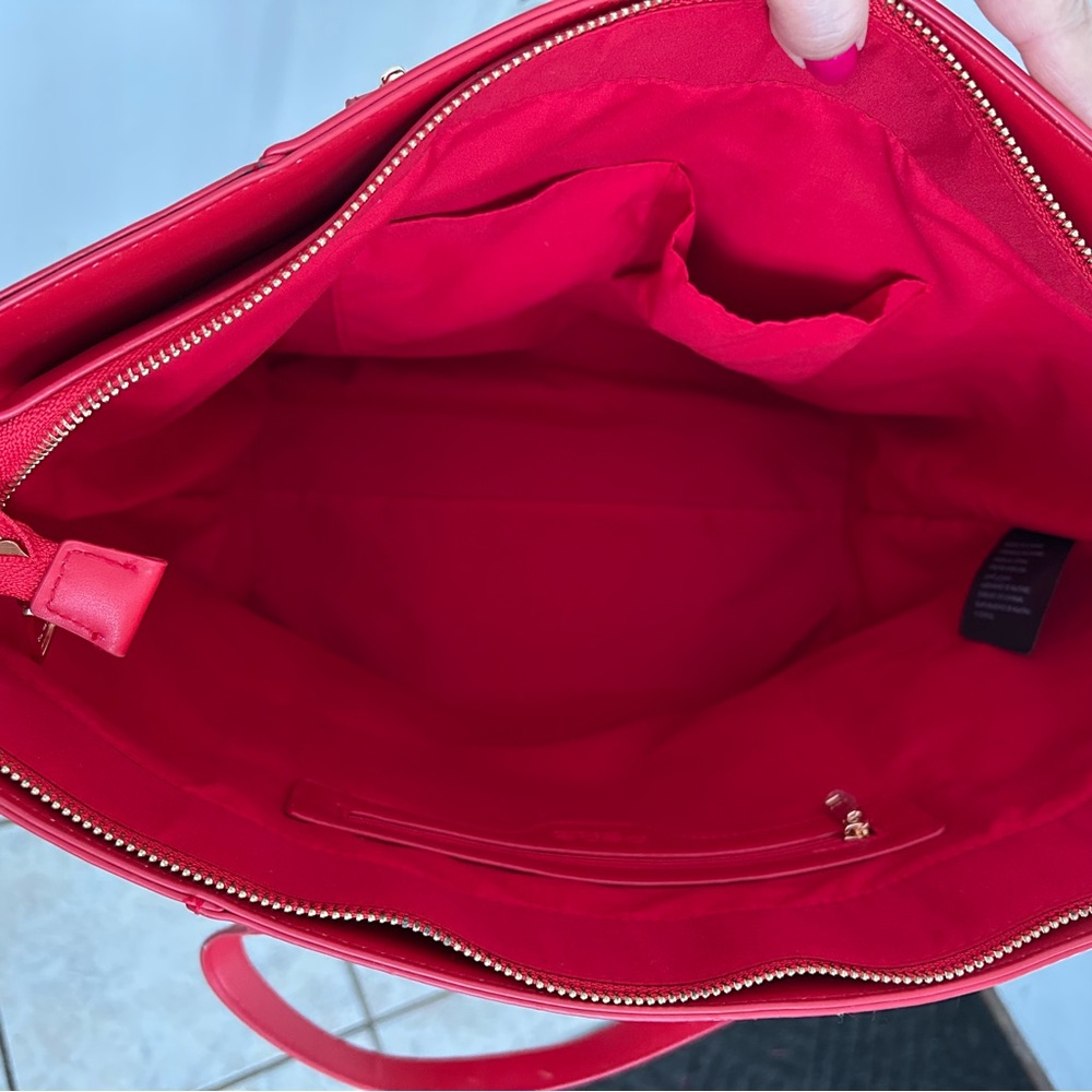 Bebe Red Tote and Pouch Set - Picture 7 of 11